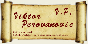 Viktor Perovanović vizit kartica